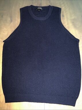 J. Crew Navy Textured Sleeveless Knit Top